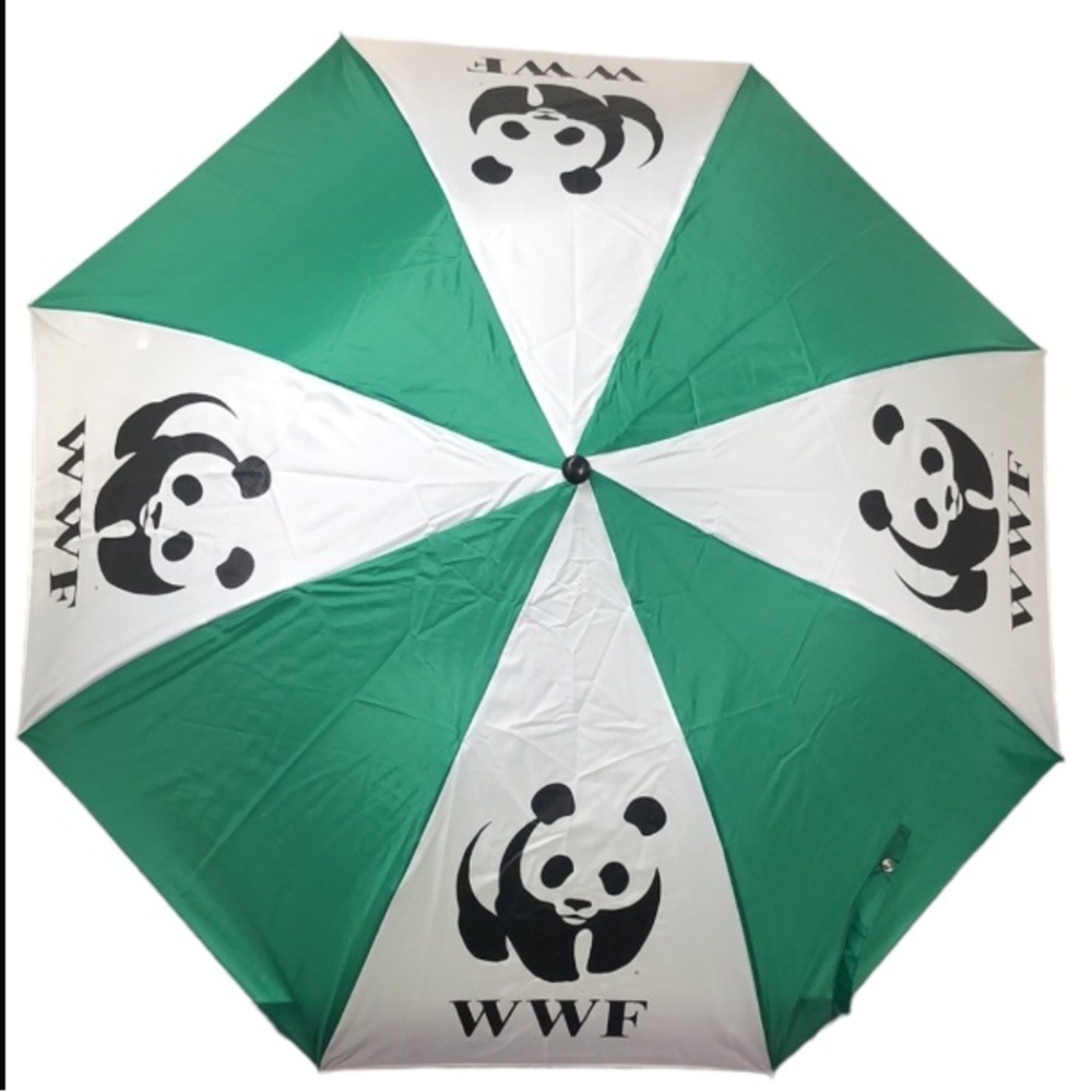 WWF unbrella in green and white